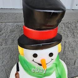 Vintage Empire Frosty the Snowman with Carrot Nose Blow Mold Lighted Christmas 40