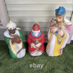Vintage Empire/General Foams Three Wise Men Blow Molds Nativity TESTED Vintage Empire/General Foams Three Wise Men Blow Molds Nativity TESTED