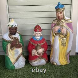 Vintage Empire/General Foams Three Wise Men Blow Molds Nativity TESTED Vintage Empire/General Foams Three Wise Men Blow Molds Nativity TESTED