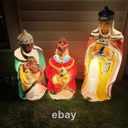 Vintage Empire/General Foams Three Wise Men Blow Molds Nativity TESTED Vintage Empire/General Foams Three Wise Men Blow Molds Nativity TESTED