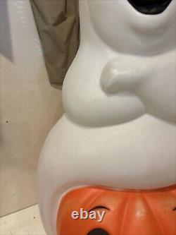 Vintage Empire Ghost Sitting on Pumpkin Halloween Blow Mold by 35 Tall No Cord