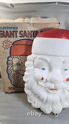 Vintage Empire Giant Santa Face Blow Mold 36 Hanging Lighted Christmas Outside