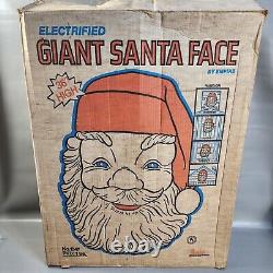 Vintage Empire Giant Santa Face Blow Mold 36 Hanging Lighted Christmas Outside