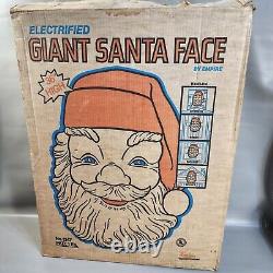 Vintage Empire Giant Santa Face Blow Mold 36 Hanging Lighted Christmas Outside