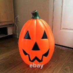 Vintage Empire Halloween Blow Mold Pumpkin Jack O Lantern 21 Tall Tested Works