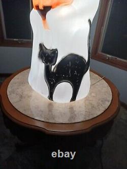 Vintage Empire Halloween Lighted Blow Mold Ghost Pumpkin Black Cat 34