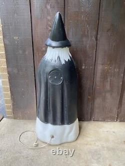 Vintage Empire Lighted Halloween Wicked Witch With Broom Blow Mold 39 Tall