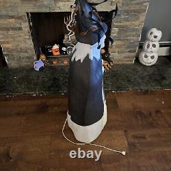 Vintage Empire Lighted Halloween Wicked Witch with Broom Blow Mold 39 Tall Works