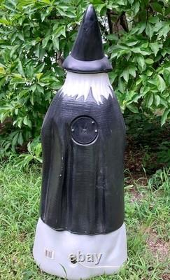 Vintage Empire Lighted Halloween Wicked Witch with Broom Blow Mold 39 Tall Works
