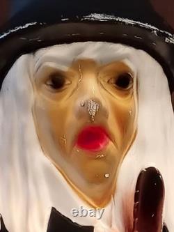 Vintage Empire Lighted Halloween Wicked Witch with Broom Blow Mold 39 Tall Works