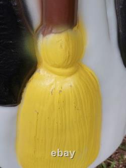 Vintage Empire Lighted Halloween Wicked Witch with Broom Blow Mold 39 Tall Works