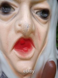 Vintage Empire Lighted Halloween Wicked Witch with Broom Blow Mold 39 Tall Works
