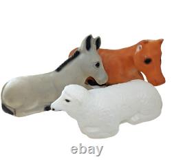 Vintage Empire Nativity Animals Cow Sheep Donkey Blow Mold No Lights Yard Decor