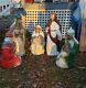 Vintage Empire Nativity Blow Mold 5 Piece Set 3 Wisemen, Joseph, Mary 36 Nrmint