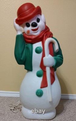 Vintage Empire Plastics 34 Frosty Hobo Snowman Blow Mold Christmas Decor USA Vintage Empire Plastics 34 Frosty Hobo Snowman Blow Mold Christmas Decor USA