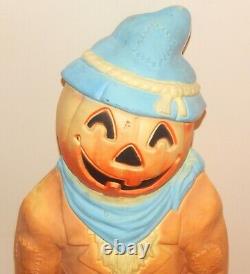 Vintage Empire Pumpkin Head Scarecrow 34 Lighted Blow Mold