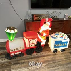 Vintage Empire Santa Choo Choo Train RR and Tender Blow Mold 1972 Vintage Empire Santa Choo Choo Train RR and Tender Blow Mold 1972