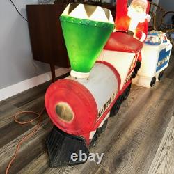Vintage Empire Santa Choo Choo Train RR and Tender Blow Mold 1972 Vintage Empire Santa Choo Choo Train RR and Tender Blow Mold 1972