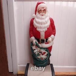 Vintage Empire Santa Claus Blow Mold 46 Green Toy Sack Christmas Lighted 1968