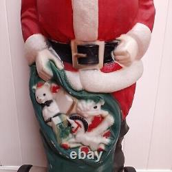 Vintage Empire Santa Claus Blow Mold 46 Green Toy Sack Christmas Lighted 1968