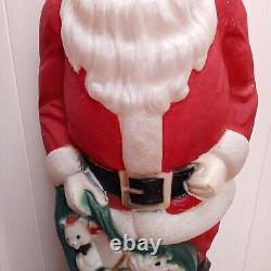 Vintage Empire Santa Claus Blow Mold 46 Green Toy Sack Christmas Lighted 1968