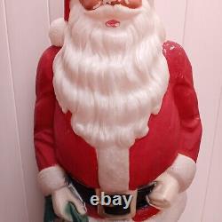 Vintage Empire Santa Claus Blow Mold 46 Green Toy Sack Christmas Lighted 1968