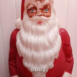 Vintage Empire Santa Claus Blow Mold 46 Green Toy Sack Christmas Lighted 1968