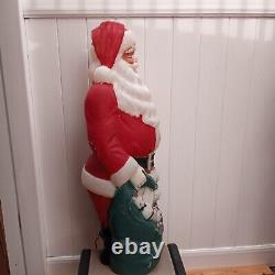 Vintage Empire Santa Claus Blow Mold 46 Green Toy Sack Christmas Lighted 1968