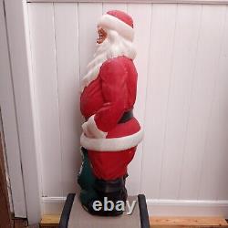 Vintage Empire Santa Claus Blow Mold 46 Green Toy Sack Christmas Lighted 1968