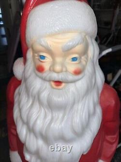 Vintage Empire Santa Claus Blow Mold 46 w Toy Sack Bag Christmas Light