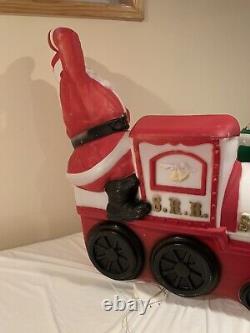 Vintage Empire Santa Train + Toy Car Tender. HTF Blow Mold