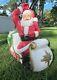 Vintage Empire Santa In Noel Sled With Gift Bag Lighted Christmas Blow Mold