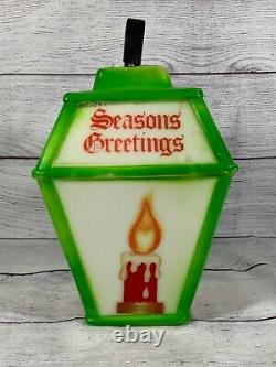 Vintage Empire Seasons Greetings Coach Lantern Lamp Blow-Mold 1973