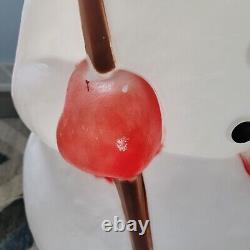 Vintage Empire Snowman With Broom Made in USA Blow Mold with Cord Tested Works