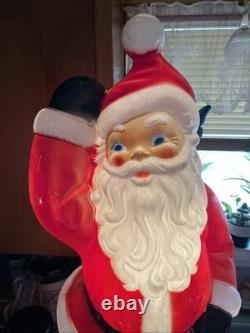 Vintage Empire Waving Santa Blow Mold 41 Lighted Blue Eyes Vintage Empire Waving Santa Blow Mold 41 Lighted Blue Eyes