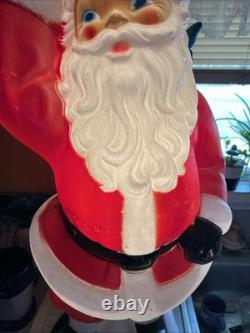 Vintage Empire Waving Santa Blow Mold 41 Lighted Blue Eyes Vintage Empire Waving Santa Blow Mold 41 Lighted Blue Eyes