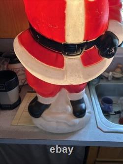 Vintage Empire Waving Santa Blow Mold 41 Lighted Blue Eyes Vintage Empire Waving Santa Blow Mold 41 Lighted Blue Eyes