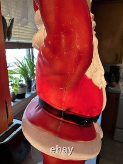 Vintage Empire Waving Santa Blow Mold 41 Lighted Blue Eyes Vintage Empire Waving Santa Blow Mold 41 Lighted Blue Eyes