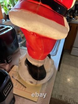 Vintage Empire Waving Santa Blow Mold 41 Lighted Blue Eyes Vintage Empire Waving Santa Blow Mold 41 Lighted Blue Eyes