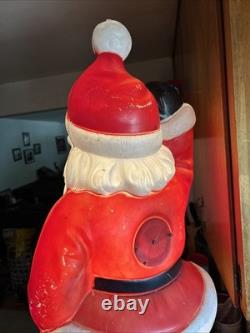 Vintage Empire Waving Santa Blow Mold 41 Lighted Blue Eyes Vintage Empire Waving Santa Blow Mold 41 Lighted Blue Eyes