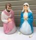 Vintage General Foam Lighted Blow Mold Mary & Joseph Nativity Set 26 Usa