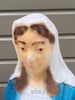 Vintage GENERAL FOAM LIGHTED BLOW MOLD MARY & JOSEPH NATIVITY SET 26 USA Vintage GENERAL FOAM LIGHTED BLOW MOLD MARY & JOSEPH NATIVITY SET 26 USA
