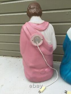 Vintage GENERAL FOAM LIGHTED BLOW MOLD MARY & JOSEPH NATIVITY SET 26 USA Vintage GENERAL FOAM LIGHTED BLOW MOLD MARY & JOSEPH NATIVITY SET 26 USA