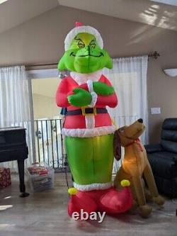 Vintage GIANT 8ft Inflatable GRINCH Christmas Light Up Indoor/Outdoor GEMMY 2004