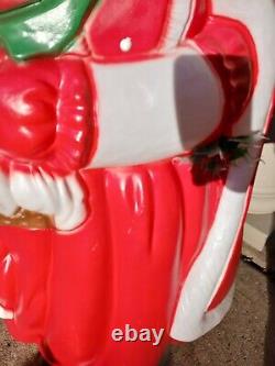 Vintage General Foam Lighted Plastic 40 Mrs. Santa Clause Blow Mold