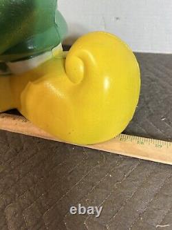 Vintage General Foam Plastics 34 Elf With Stack Of Presents Blowmold