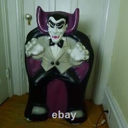 Vintage General Foam Plastics Dracula Blow Mold with Light Fixture 35 Halloween