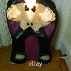 Vintage General Foam Plastics Dracula Blow Mold with Light Fixture 35 Halloween