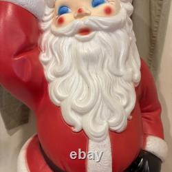Vintage General Foam Plastics Santa Claus Waving Blow Mold Lighted 40