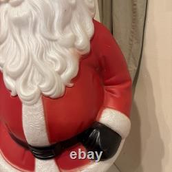 Vintage General Foam Plastics Santa Claus Waving Blow Mold Lighted 40